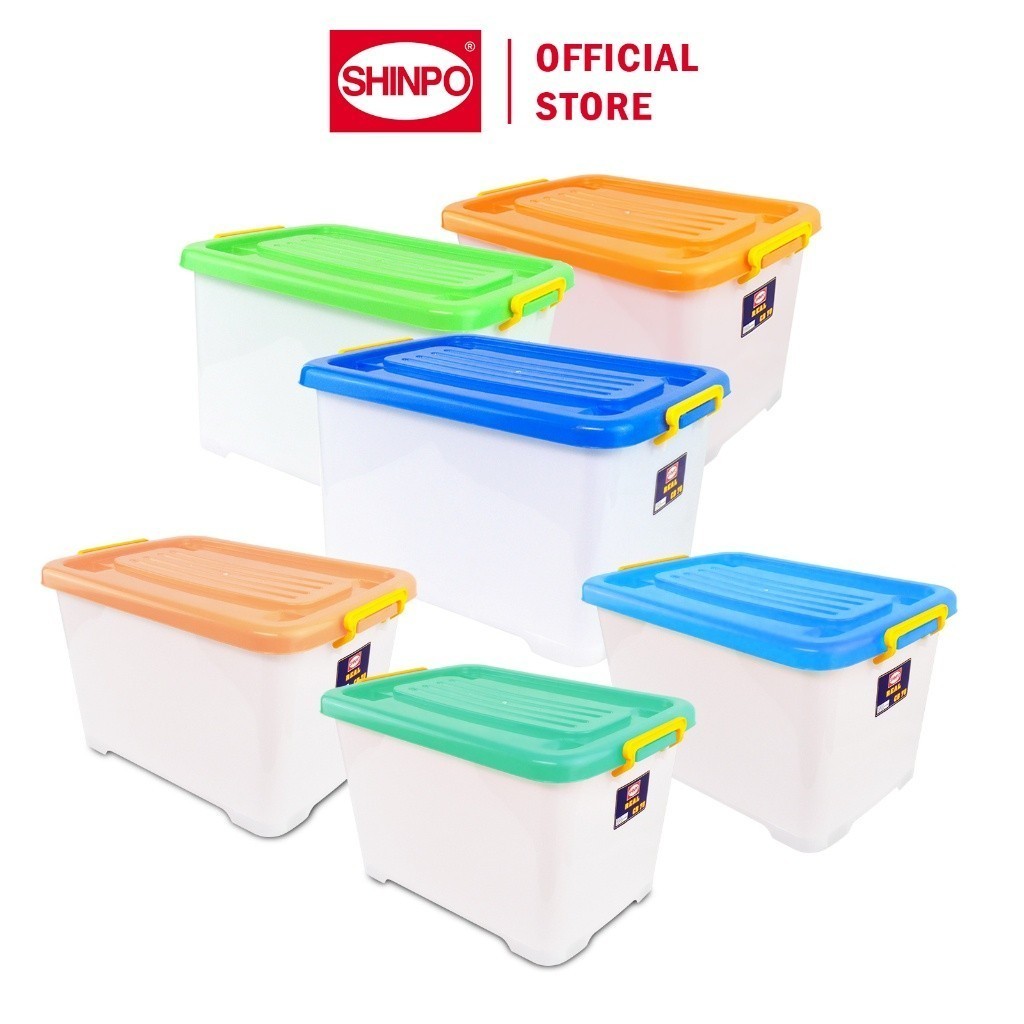 Jual SHINPO Kontainer Plastik Dengan Roda Real Container Box Kotak ...