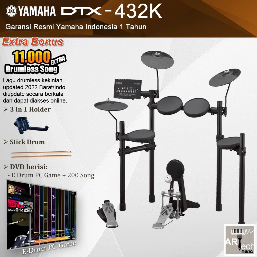 Jual Drum Elektrik Yamaha DTX432 DTX432K DTX 432 432K Electric Drum Shopee Indonesia