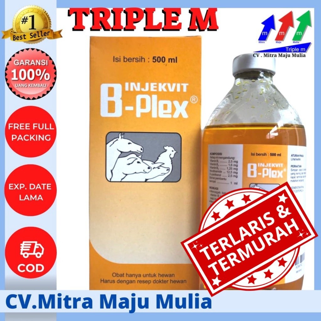 Jual INJEKVIT B PLEX 500 ML VITAMIN B KOMPLEKS 500 Ml MEDION ...