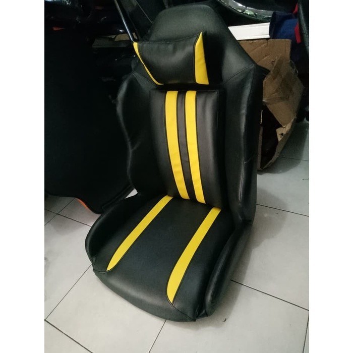 Jual Produsen kursi GAMING RACING lesehan YELOW BLACK FREE BANTAL ...