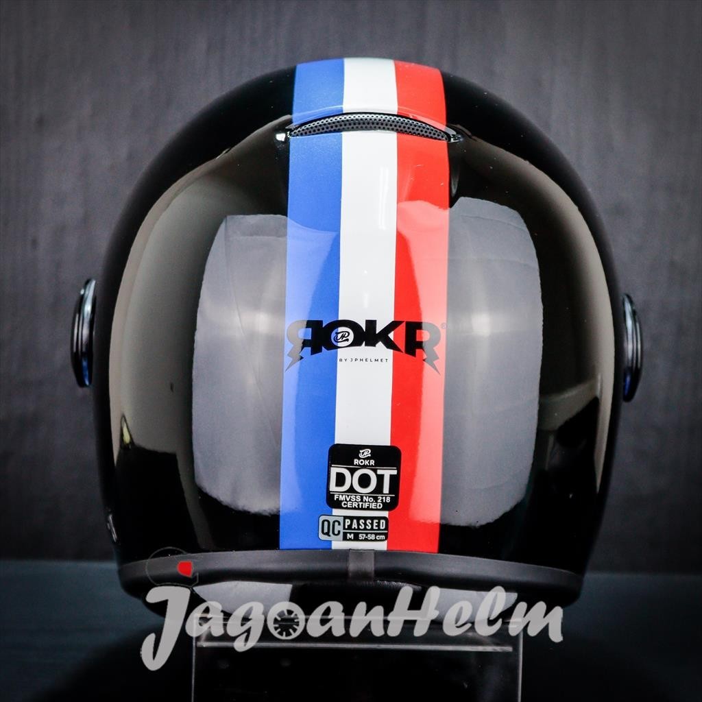 Jual JPX HELM JP ROKR RK 02 | SUPER BLACK | RETRO CLASSIC | Shopee ...