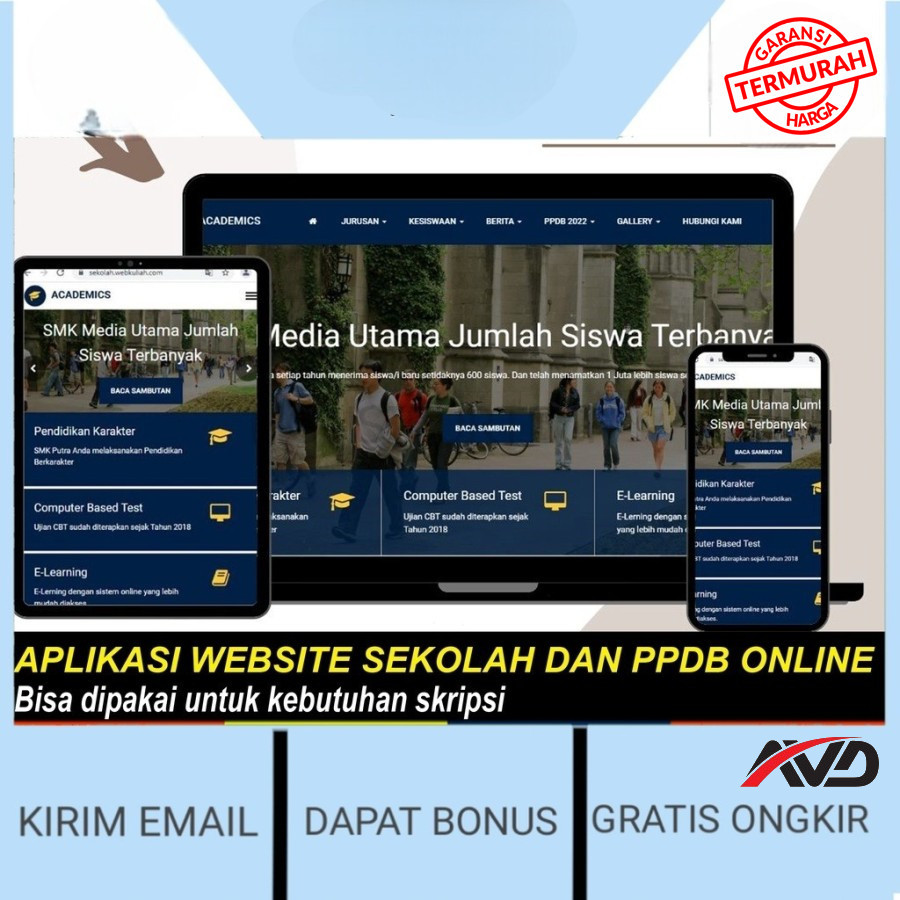 READY STOCK ! APLIKASI WEBSITE SEKOLAH DAN PPDB ONLINE
