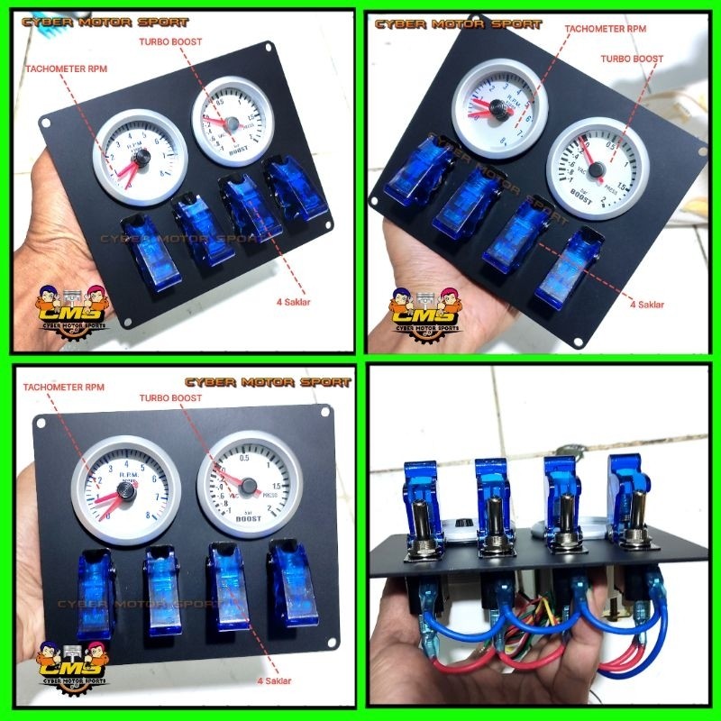Jual Panel dashboard mobil add on 12v indikator Tachometer RPM pus ...