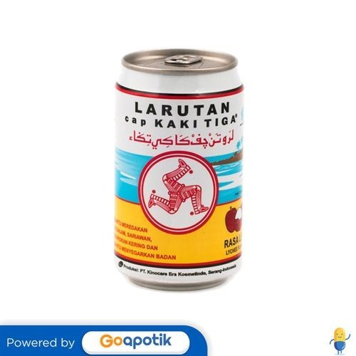 Jual Cap Kaki Tiga Larutan Penyegar Rasa Leci 320 Ml Kaleng | Shopee ...