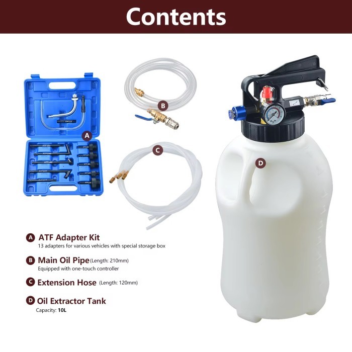 Jual ATF TRANSMISSION GEARBOX OIL FILLING FILLER TOOL SYSTEM 10LTR AIR ...