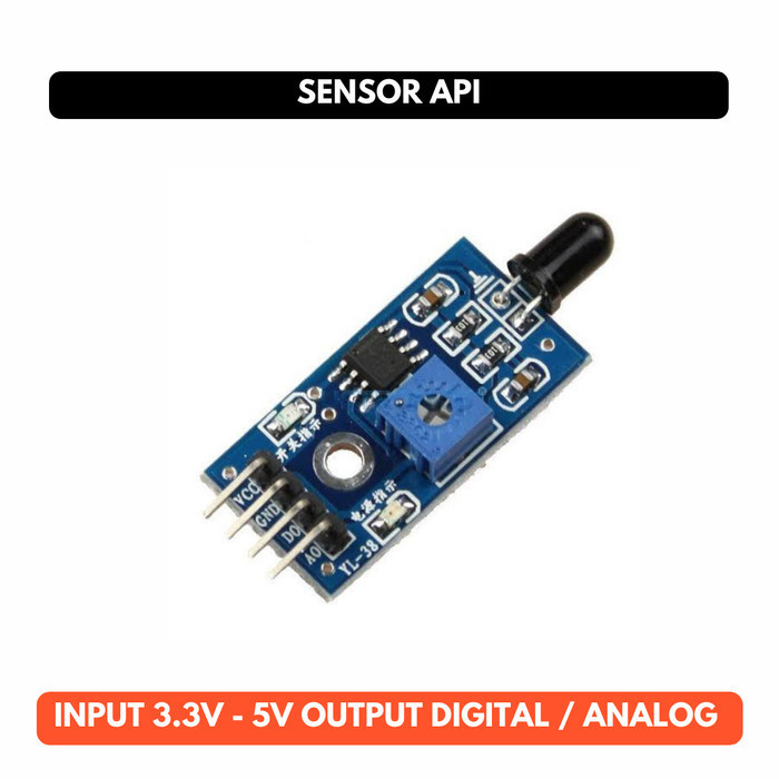 Jual Sensor Api Flame 4 PIN 3.3V 5V Module Modul Arduino Biru | Shopee ...