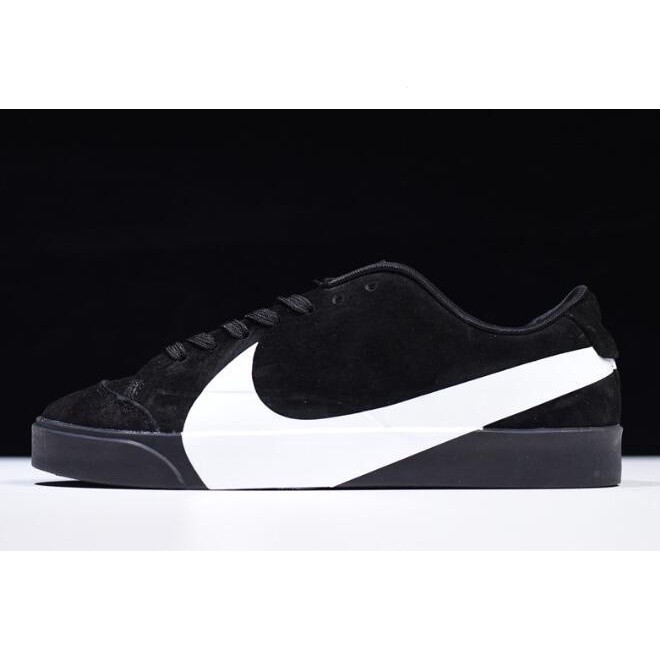 Sepatu sneakers olahraga Nike blazer city low Xs hitam putih AV2253 001