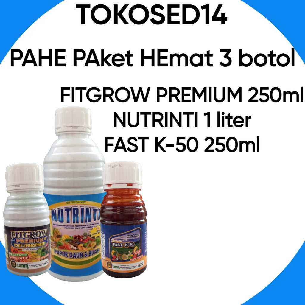 Jual PAKET HEmat 3 botol FITGROW PREMIUM 250ml NUTRINTI 1 liter FAST K ...
