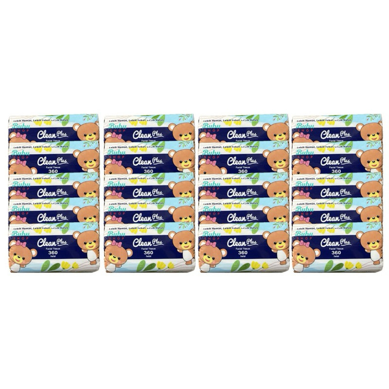 Jual FR54E (PAKET 20pcs) tisu clean plus 180 sheets / 360 helai kemasan ...