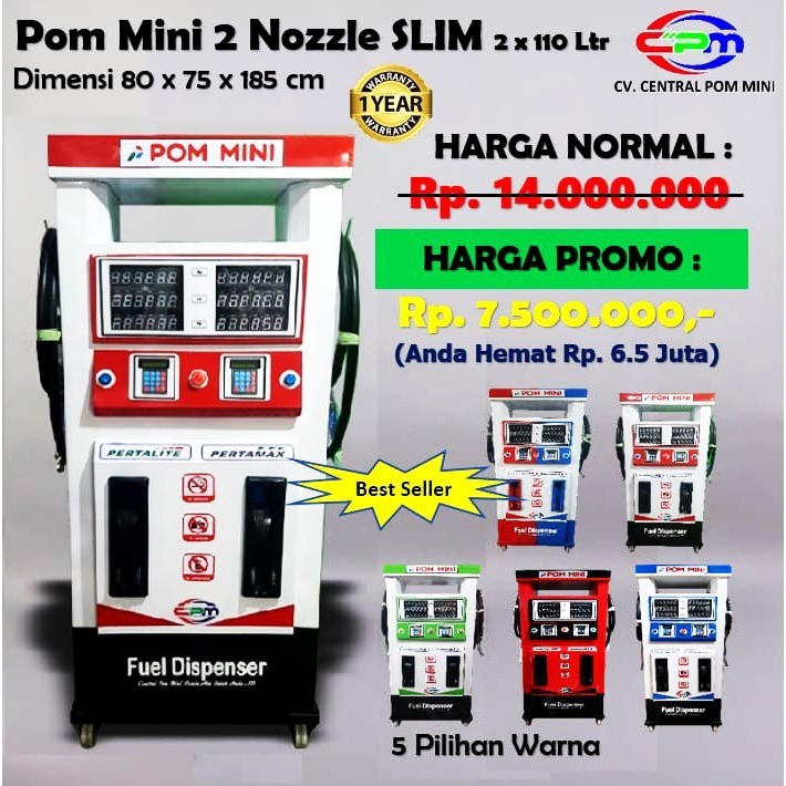 Jual POM MINI - PERTAMINI DIGITAL 2 NOZZLE SLIM 2 x 110 L | Shopee ...