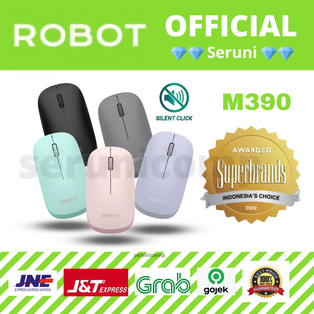 Jual ROBOT M390 Mouse Wireless & bluetooth Mouse Silent Click | Shopee ...