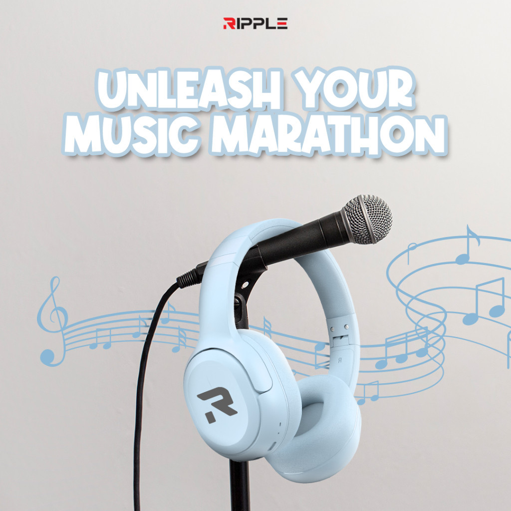 Jual Ripple Bluetooth Headphones RHB-A005 Headphone Bluetooth Wireless ...