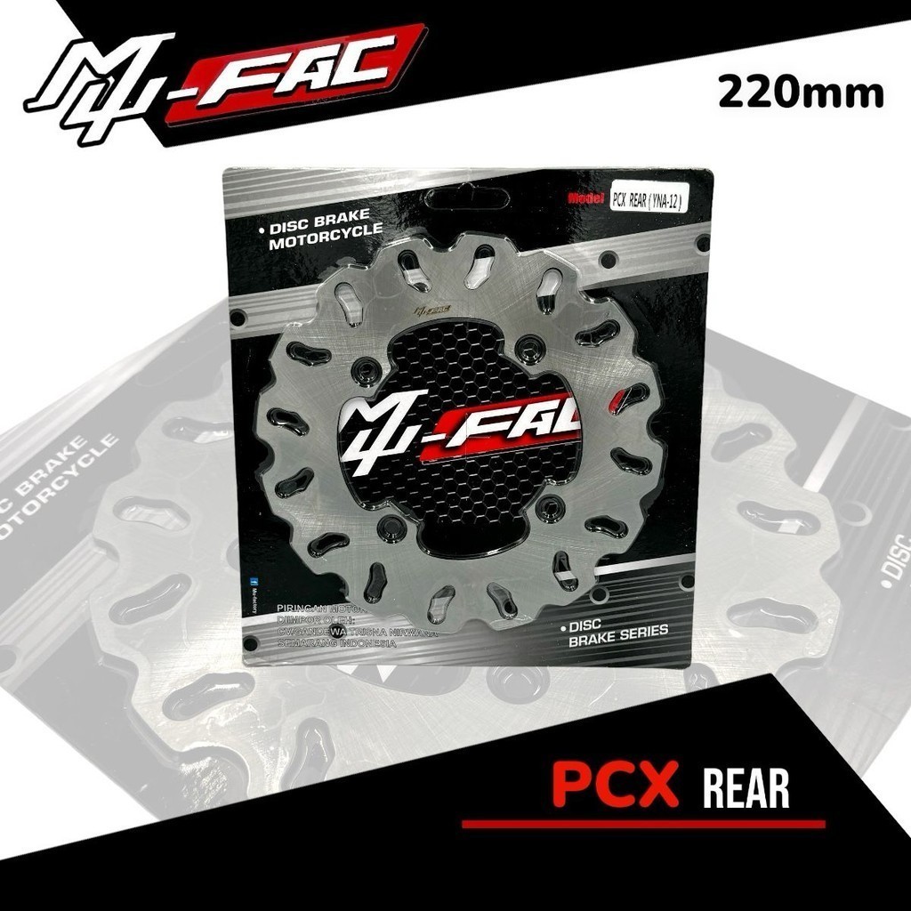Jual Disc Belakang MUFAC Cakram Rear Honda PCX 220MM Model Gerigi Polos ...