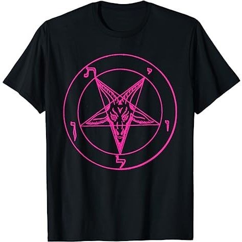 T-Shirt Baphomet Leviathan Black Metal: 100% Cotone, Taglie S - XXXXL (Blu Navy, L) - 5