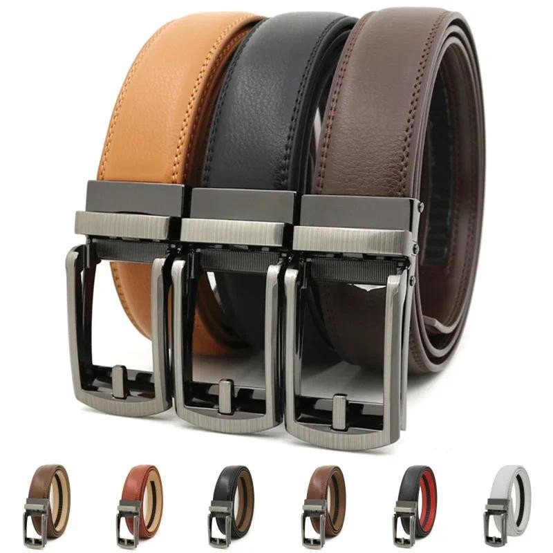 Jual Men's Click Belt automatic buckle 130cm 140cm Comfort Leather ...