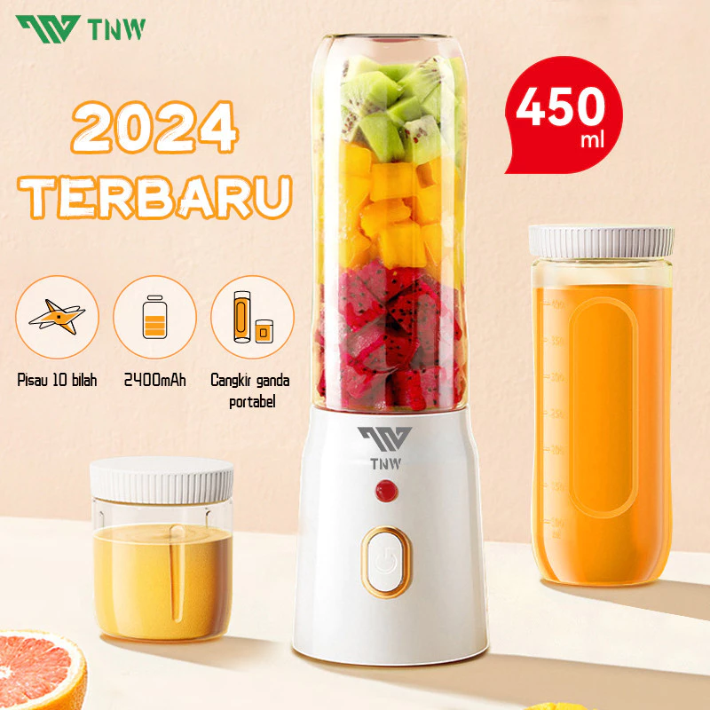 Tnw kj5 juice blender portable jus belender buah 6 pisau mini juicer