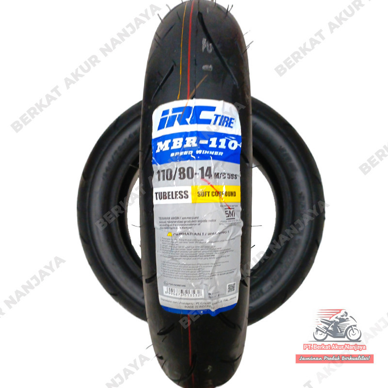 Jual IRC MBR 110 Ukuran 110 80 14 Ban Matic Soft Compound Tubeless ...