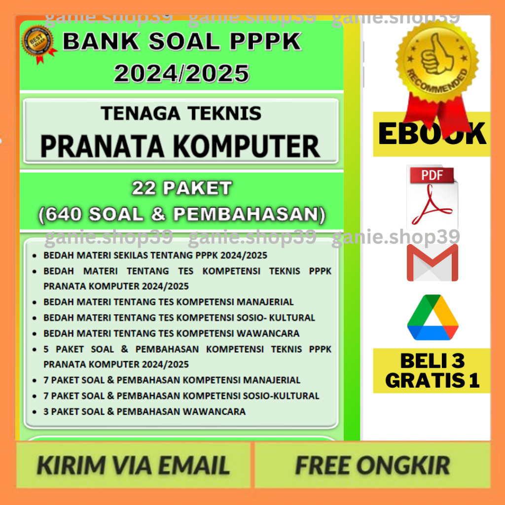 Jual BELI 3 GRATIS 1 [238] [E-B.O.O.K] BANK SOAL PPPK PRANATA KOMPUTER ...