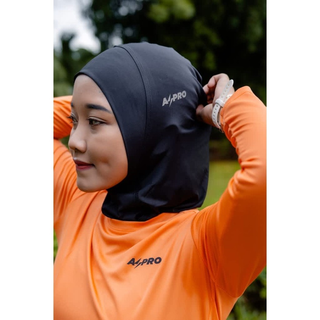 Jual Aspro Women Hijab Jilbab Olahraga Sport Running Lari Black Shopee Indonesia 8093