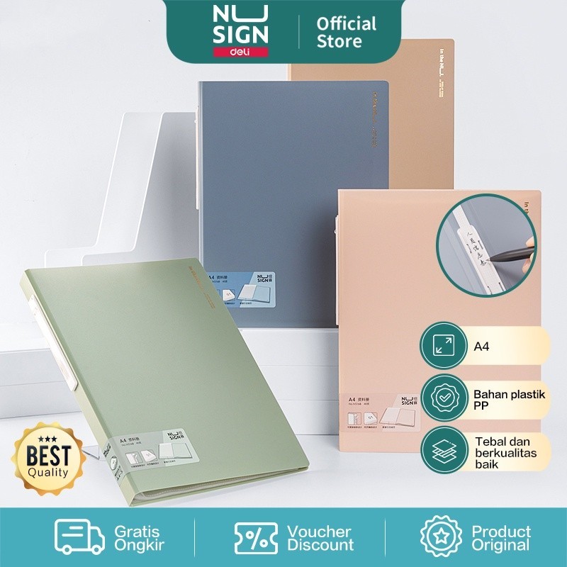 Jual Deli Nusign Display Book / File Map Clear Holder / Document Keeper ...
