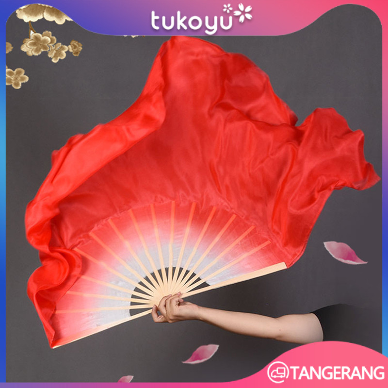 Jual Kipas Tari Warna/Panjang Warna Api Merah Alat Tari Props Tamborin ...