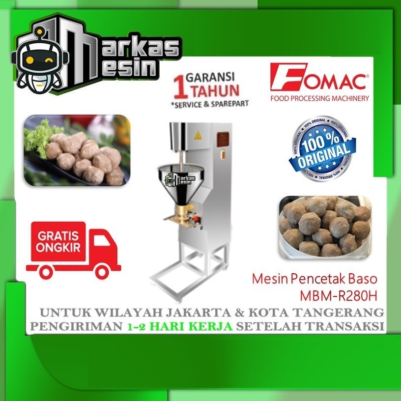 Jual Mesin Cetak Bakso New Meatball Maker Fomac Mbm R280h Shopee