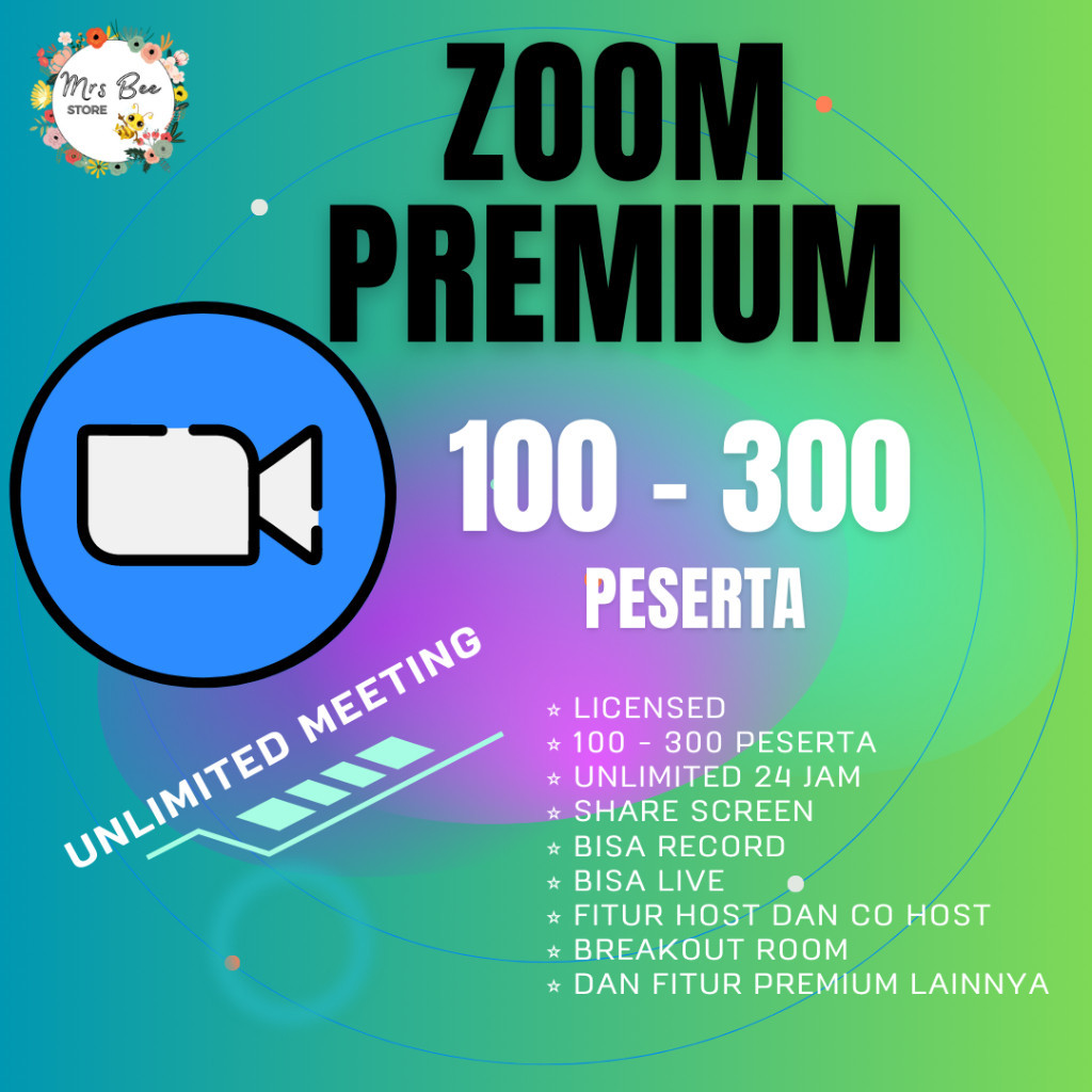 Jual Unlimited Meeting Zoom Meeting Premium Bulanan Harian 100P Sampai ...