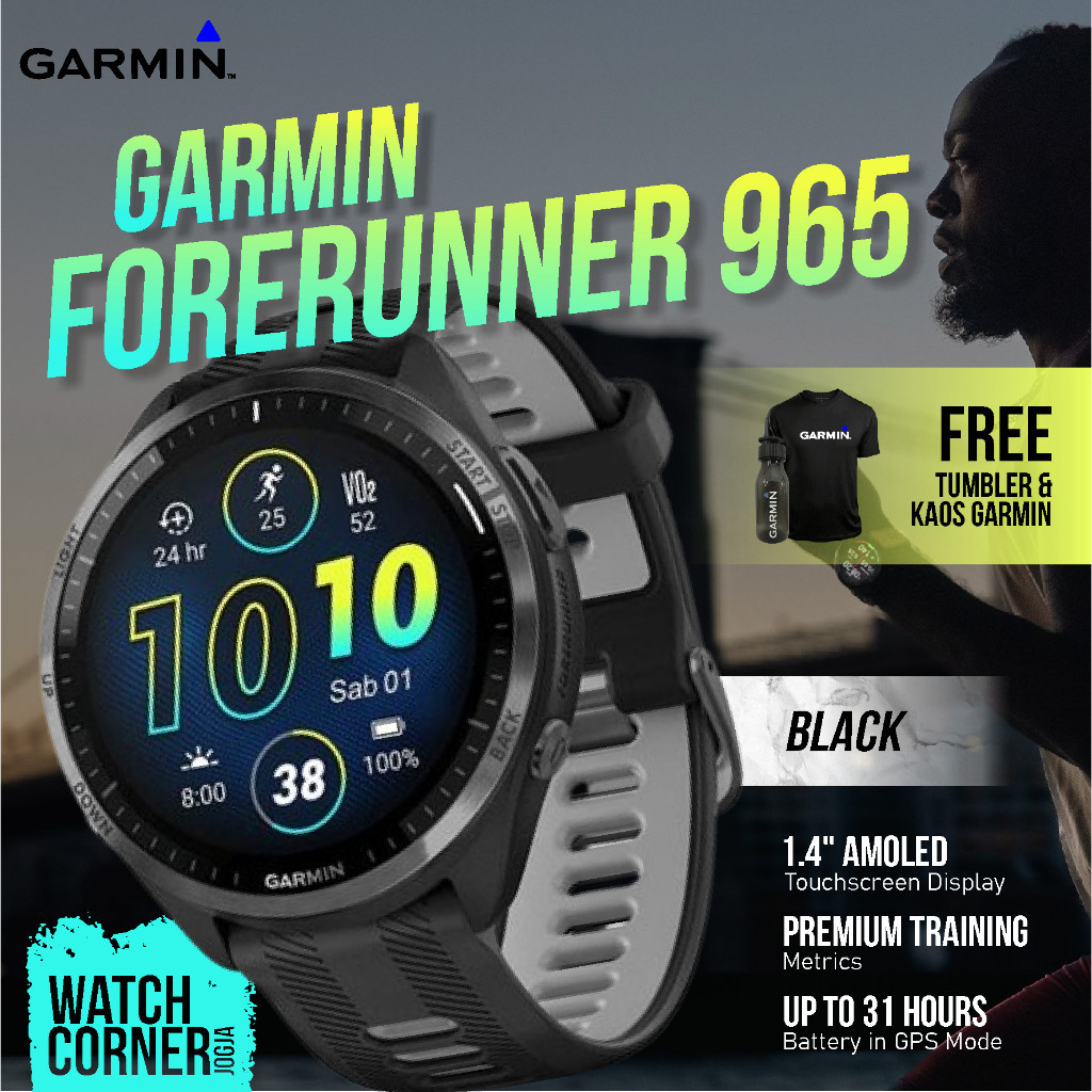 Jual Garmin Forerunner 965 Sport Running Smartwatch Amoled Screen Gps Black Shopee Indonesia