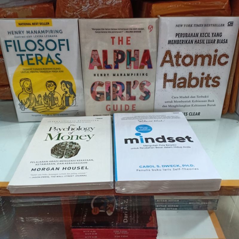 Jual Paket Buku Filosofi Teras The Alpha Girls Guide Atomic Habits