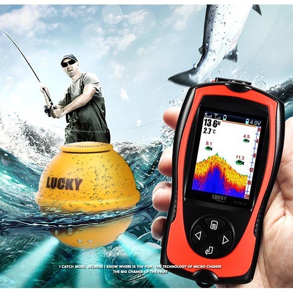 Jual Fish Finder Wireless LUCKY Color Tanpa Kabel Camera FF1108-1CWLA ...