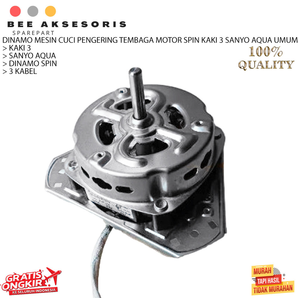 Jual Dinamo Mesin Cuci Pengering Tembaga Motor Spin Kaki Sanyo Aqua Umum Beeaksesoris