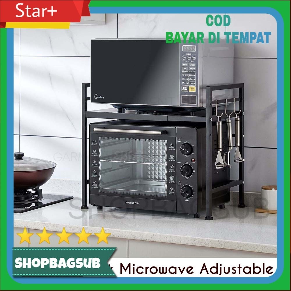 Jual Rak Microwave Oven Tempat Penyimpanan Alat Dapur Stainless Steel ...