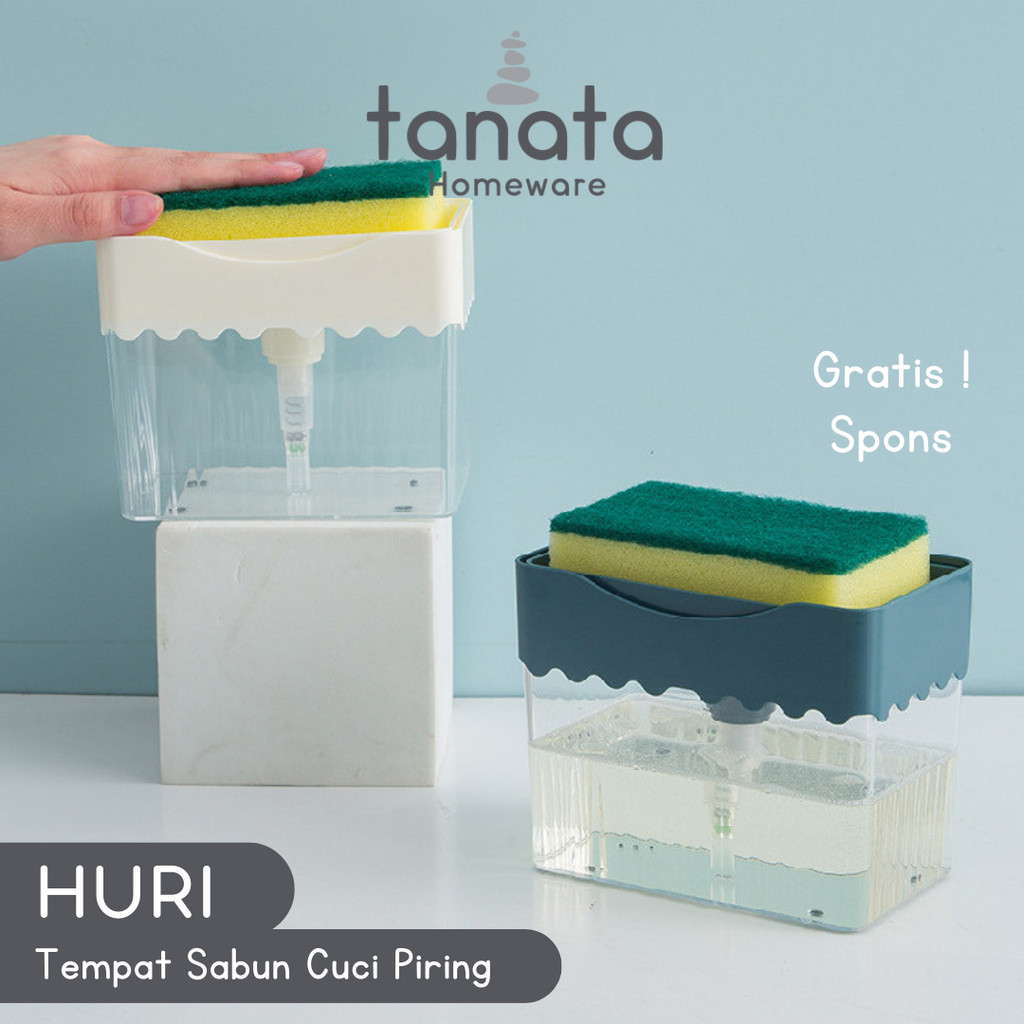 Jual TANATA - HURI Wadah Sponge Sabun Cuci Push Pintar Wadah Sabun ...