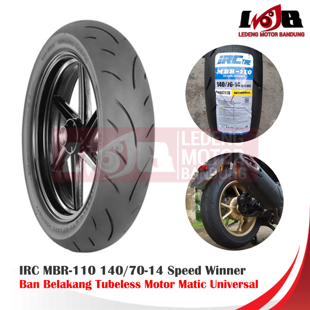Jual IRC MBR 110 140/70-14 Ban Belakang Aerox PCX 150 Soft Compound ...