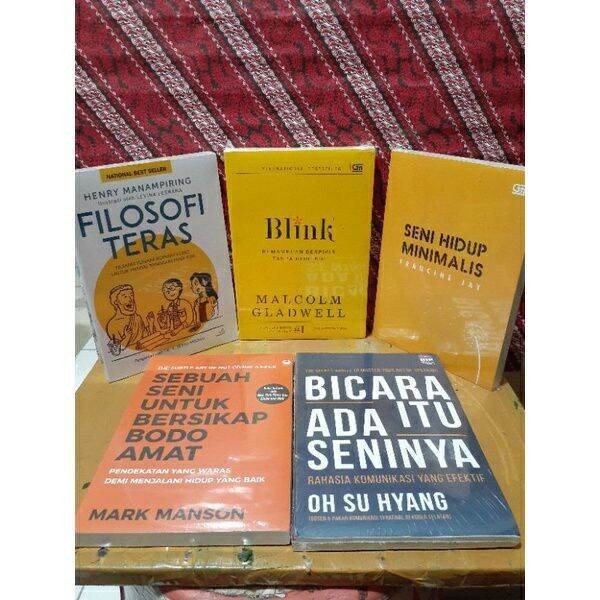 Jual Paket 5 Buku Motivasi Terbaru Filosofi Teras Blink Seni Hidup