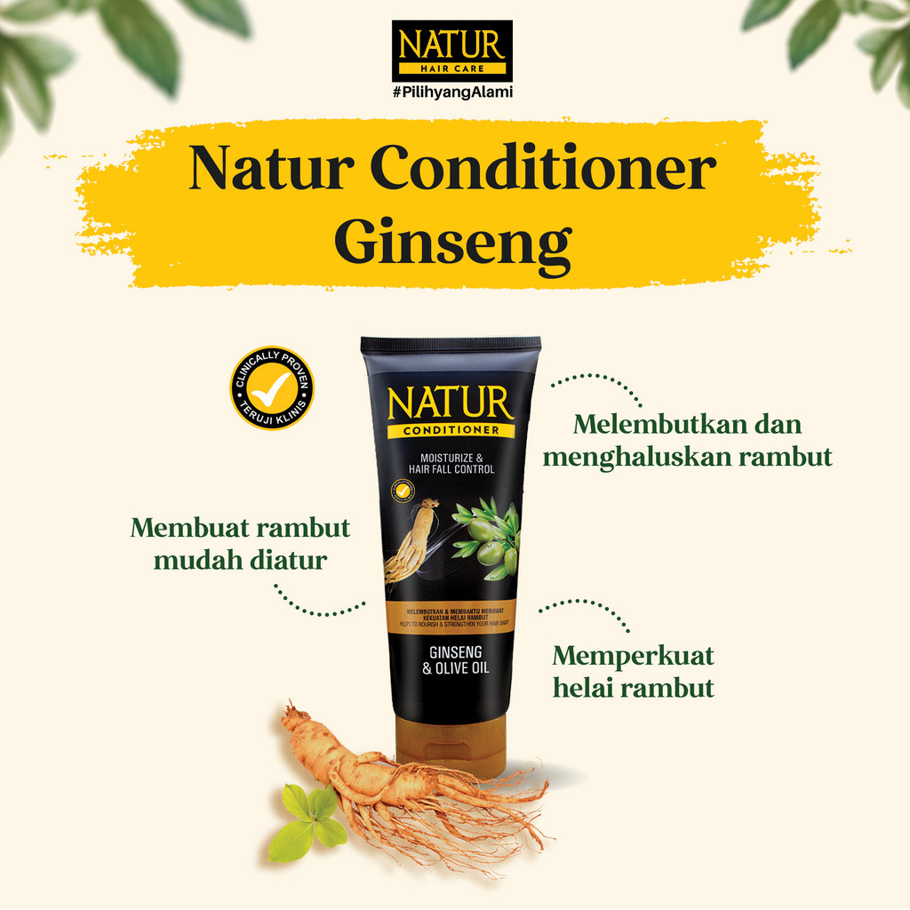 Jual Paket Shampoo Conditioner NATUR Rambut Rontok Anti Hair Fall ...