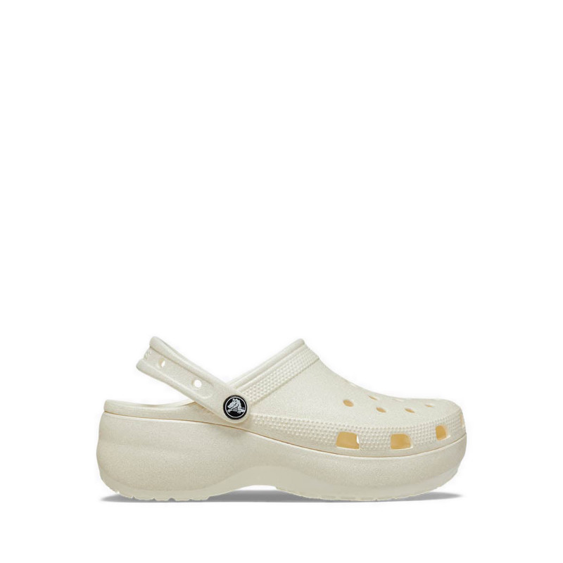 Jual Crocs Classic Platform Glitter Women's Clog - Chalk | Shopee Indonesia