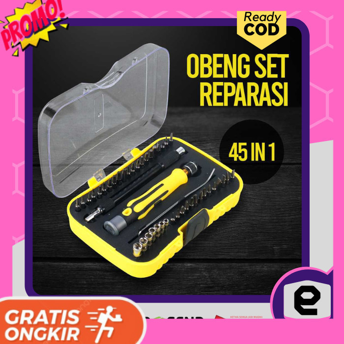 Jual Obeng Set Alat Reparasi Service Pertukangan In Profesional Portable Shopee Indonesia