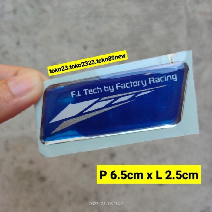 Jual stiker timbul fi tech biru emblem motor racing | Shopee Indonesia
