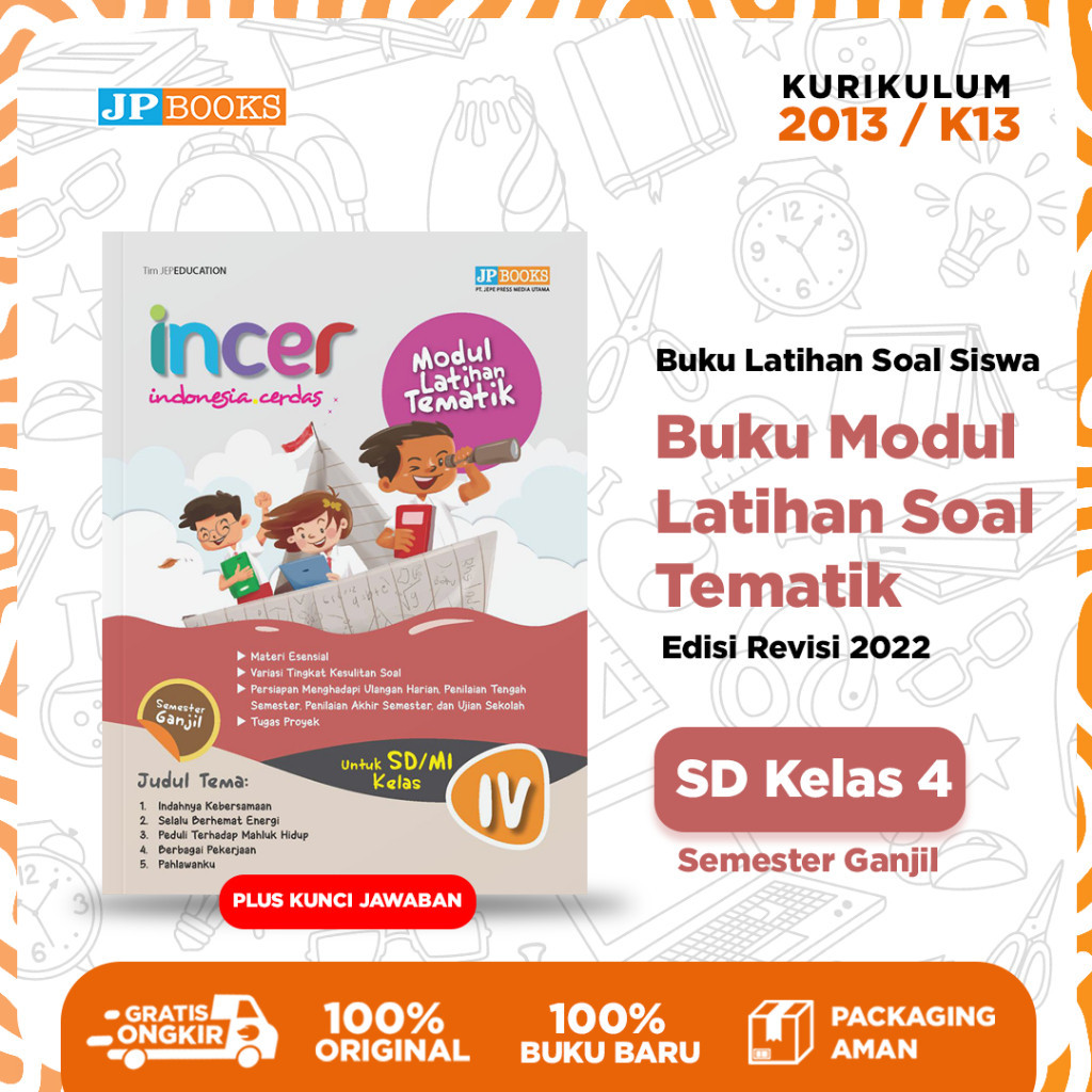 Jual JP Books – Buku Siswa Sekolah Modul Latihan Tematik INCER SD Kelas ...