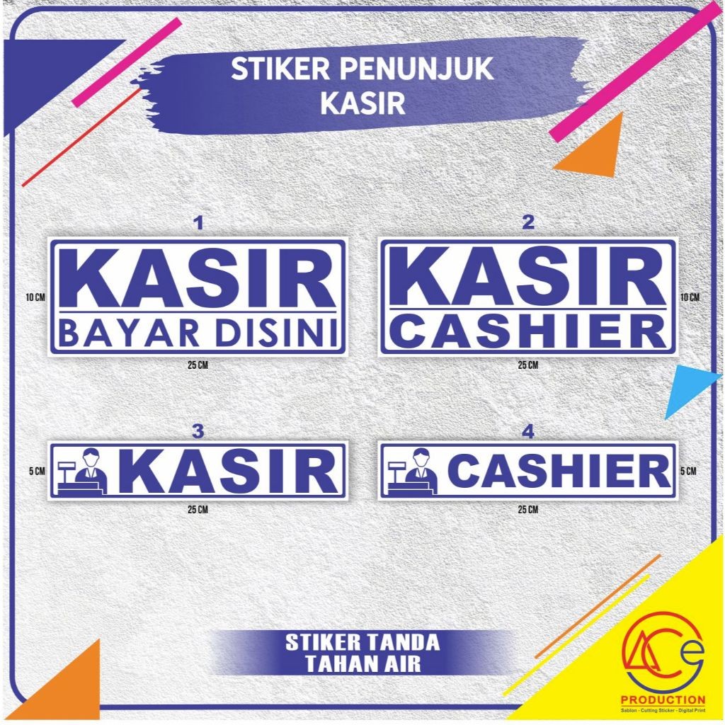 Jual STIKER KASIR STICKER SIGN CASHIER STIKER PEMBAYARAN | Shopee Indonesia