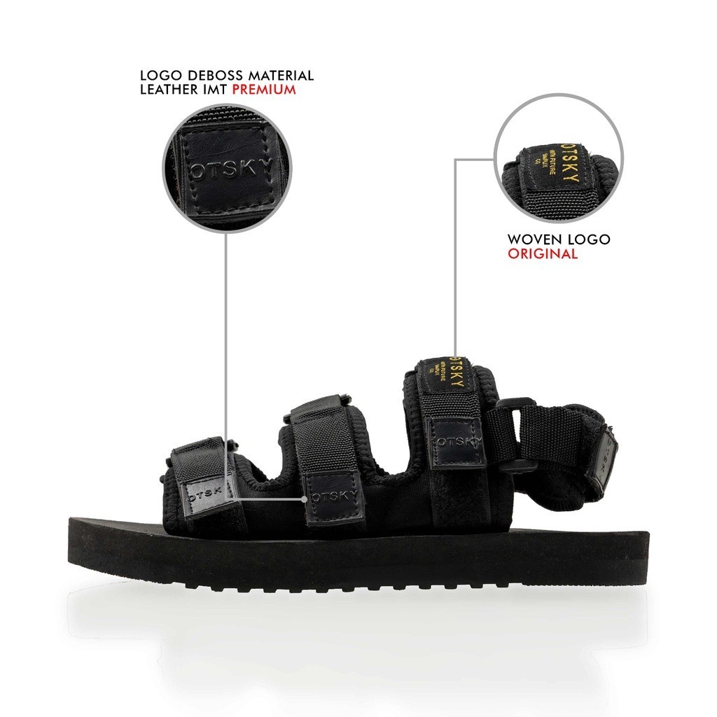 Jual Otsky Sandal Strap Spectre Black | Shopee Indonesia
