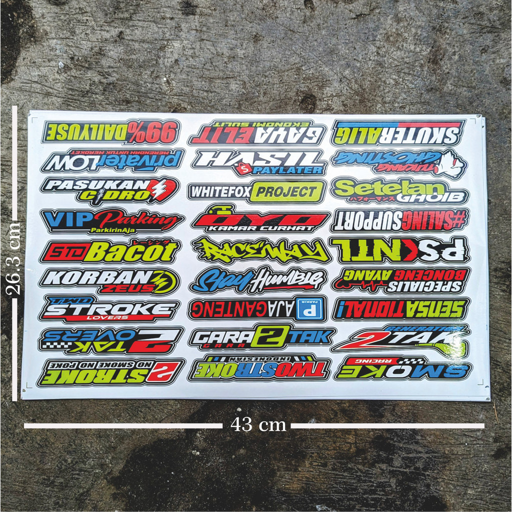 Jual Stiker Lembaran Ukuran 43cmX26.5cm Bisa Potong Sendiri - Sticker ...