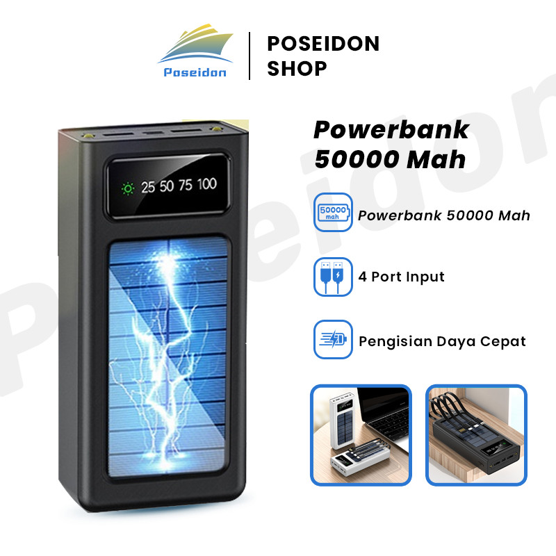 Jual Powerbank Solar / Tenaga Surya 50000mAh Multifungsi Portabel ...