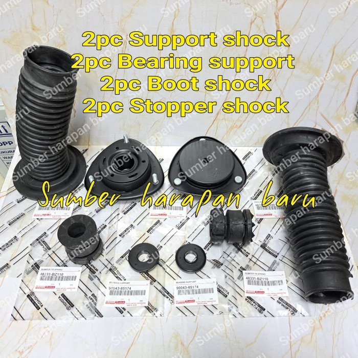 Jual Support Shock Set Bearing Stopper Boot Shock Depan All New Avanza ...