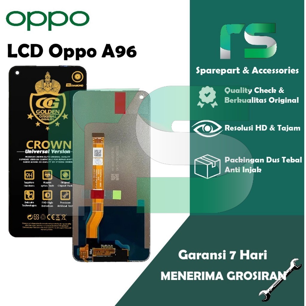 Kit Schermo LCD Per Oppo A96 4G CPH2333 - Display Touch 6,5 Pollici Con Strumenti Di Riparazione, Nero Senza Cornice