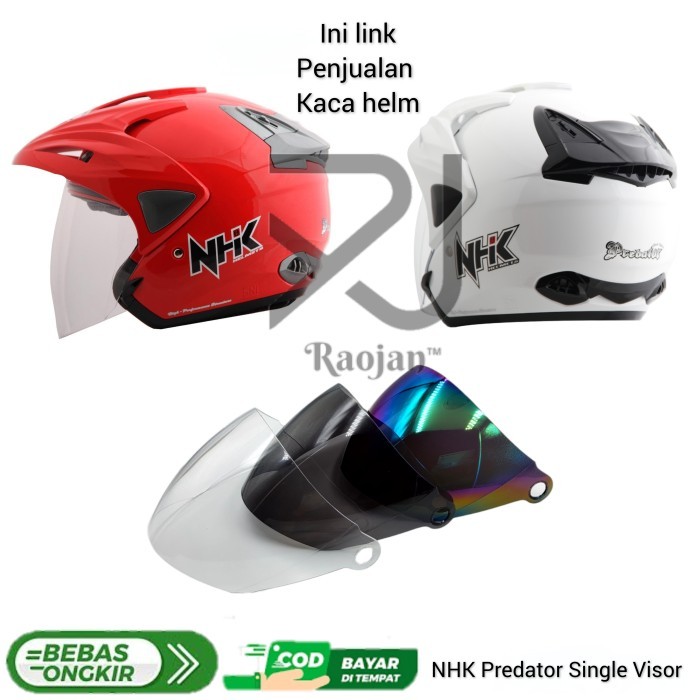 Jual Kaca helm NHK Predator Single Visor NHK Predator 2V Predator ...