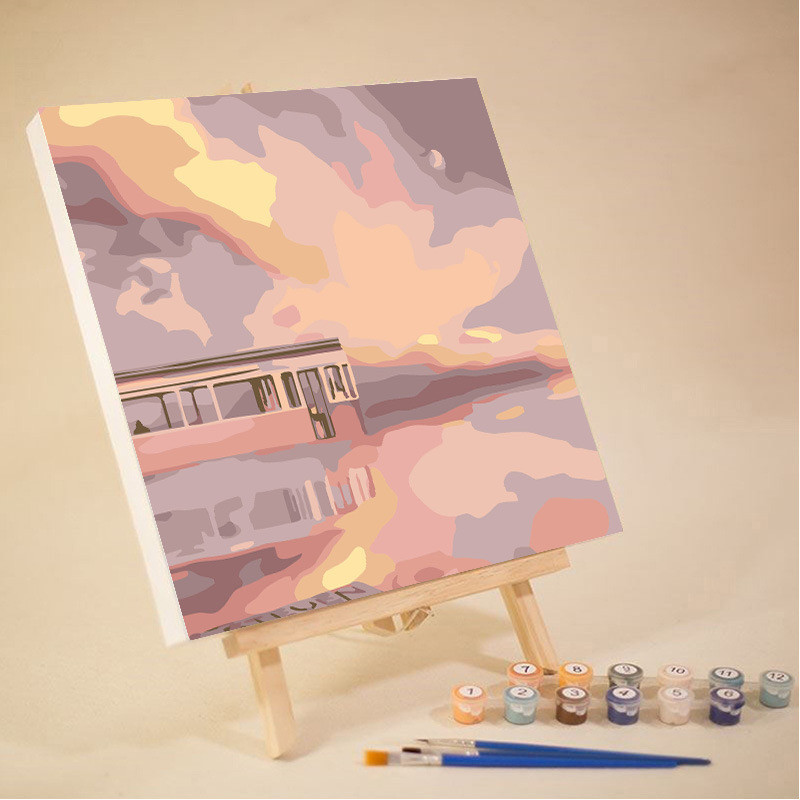 Jual Paint By Number 20x20 Nature Series DIY Painting Kit Canvas Paint