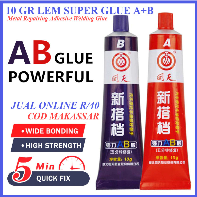 Jual Isi 10 g Lem Besi Kafuter Super Glue A+B Metal Repairing Adhesive