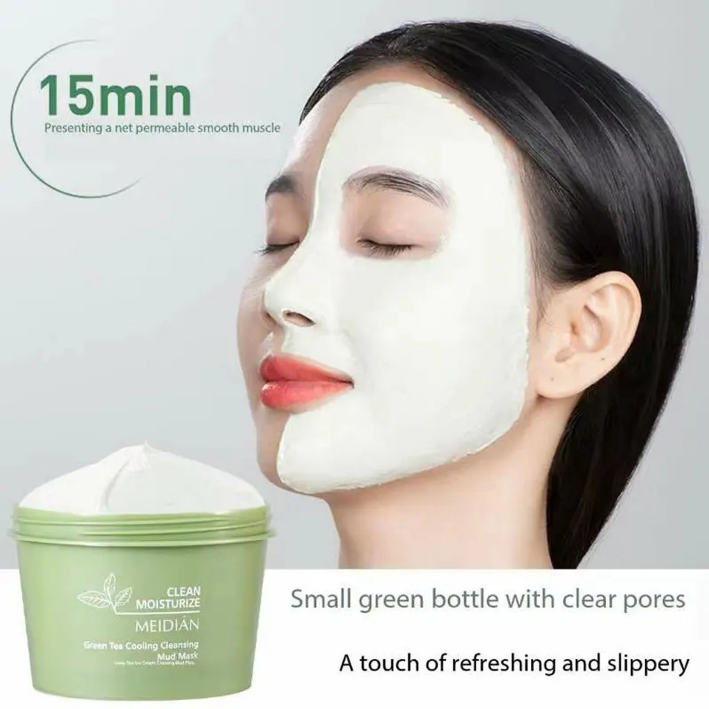 Jual MAIGOOLE MEIDIAN Green Tea Mask Cleansing Clay Mud Masker wajah